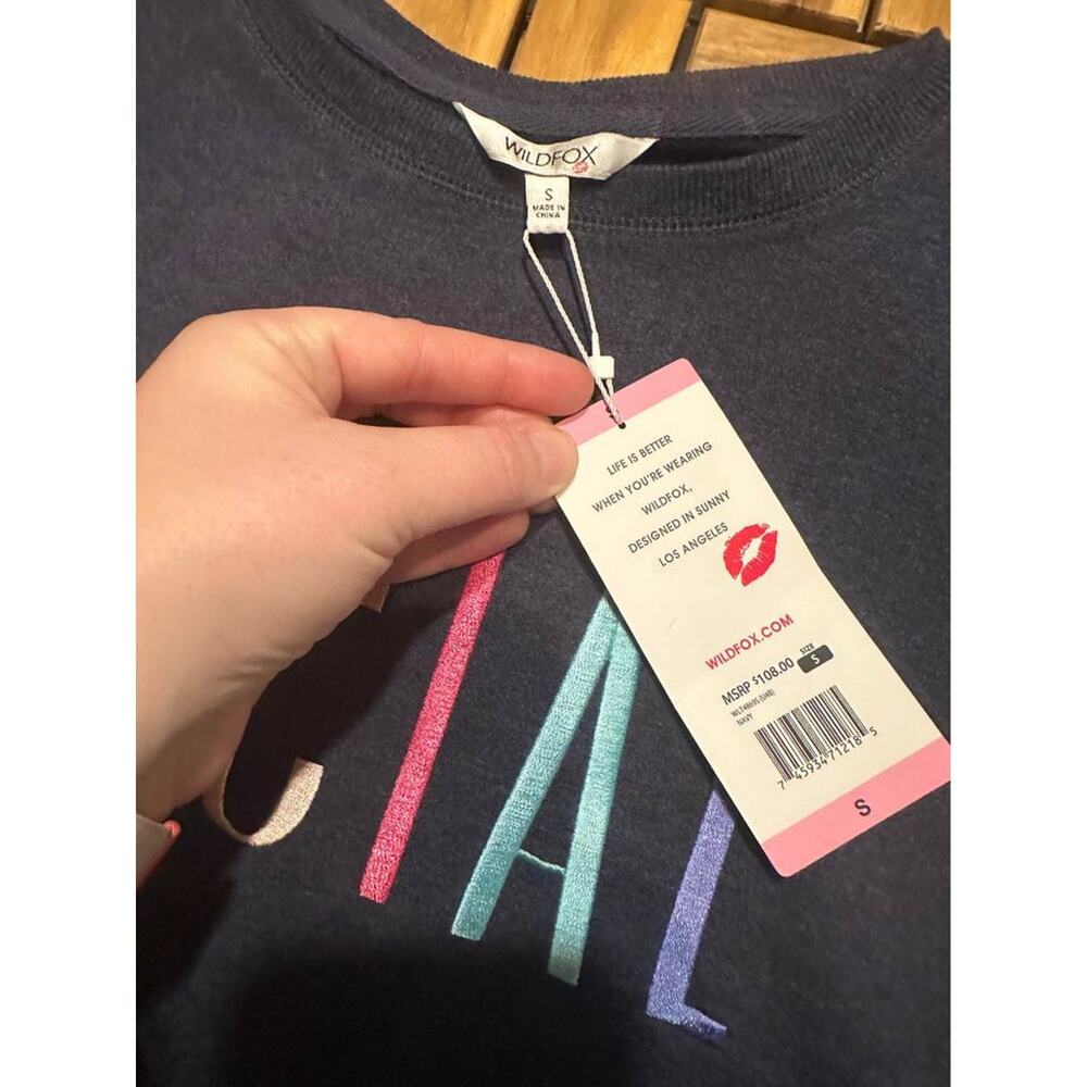 NEW WITH TAG- Size: Small- Wildfox “Social” Sweatshirt
